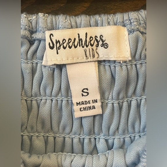 Speechless Kids Girls Blouse Baby Blue Size Small - Picture 2 of 6
